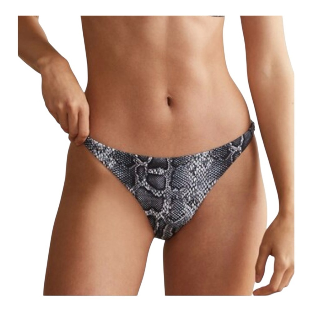 Onia Ashley Bikini Bottom in Foil Snake NWT